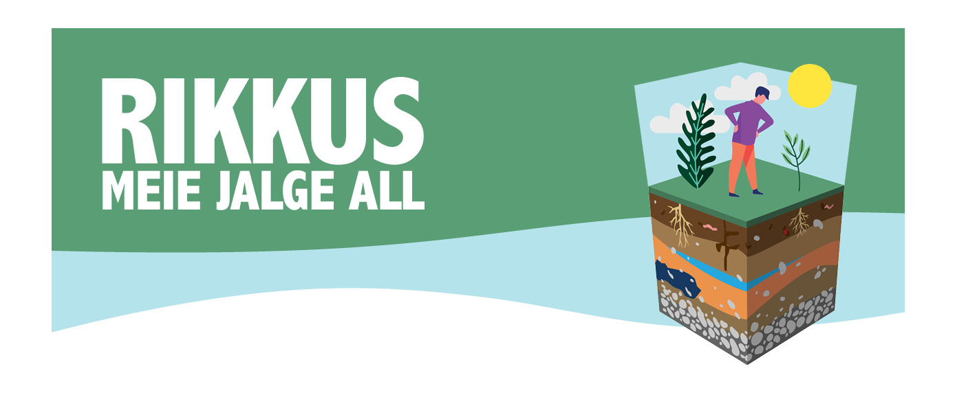 Rikkus meie jalge all ja logo