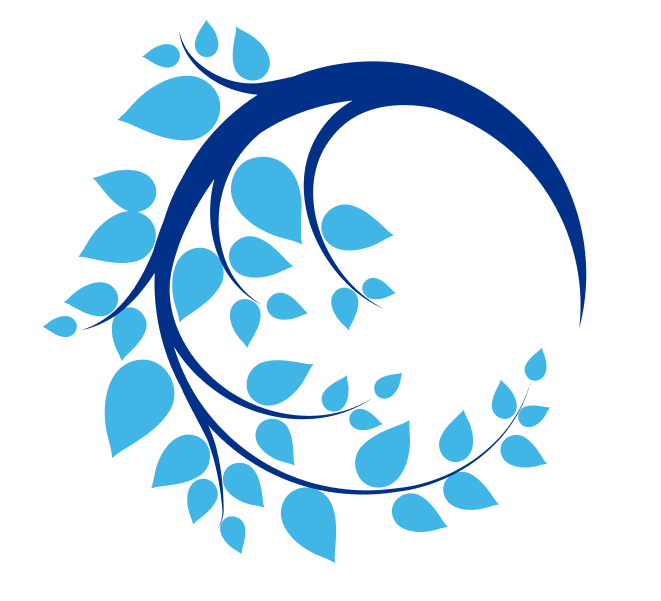Keskkonnaportaali logo, ringikujuline oks lehtedega