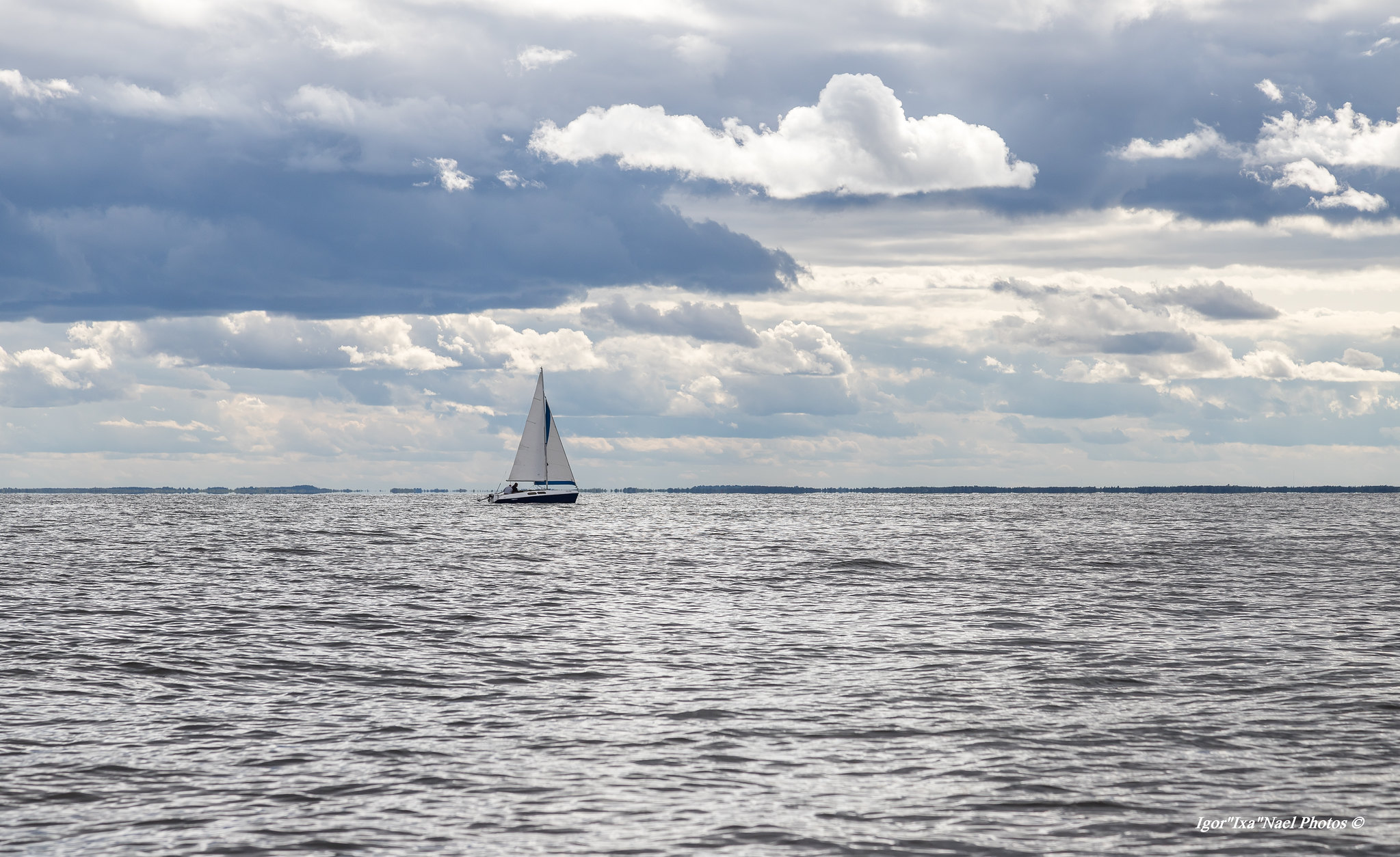 A sailboat on the sea. By: Igor Nael